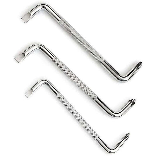 3-Piece Offset Screwdriver Set With Flat Head And Magnetic Screwdriver, Z-Type With Phillips Screwdriver.