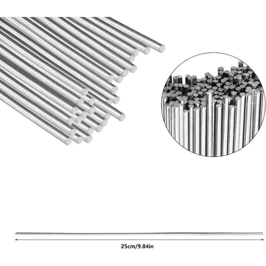 30 pcs 1.6 X 250Mm Soldering Tin ROds Low Temperature Solder Wire Aluminum Welding Solutions Solder Aluminum Welding.