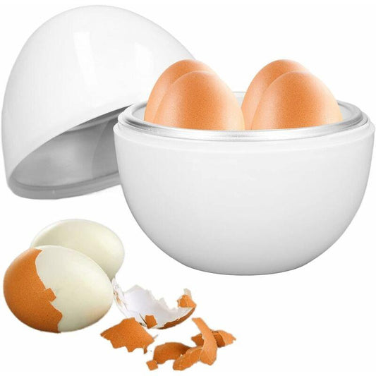Egg Cooker With 4 Egg Capacity Microwave Hard Boiled Eggs Compact Design Pp Material Egg Steamer For Home Use.