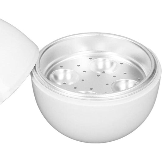 Egg Cooker With 4 Egg Capacity Microwave Hard Boiled Eggs Compact Design Pp Material Egg Steamer For Home Use.