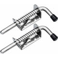 2 pcs Garage Door Lock Spring Latch Steel Spring Bolts Door Latches And Bolts 128Mm For Garage Door Garden Shed