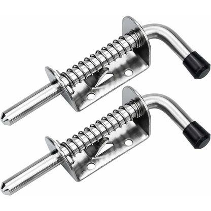 2 pcs Garage Door Lock Spring Latch Steel Spring Bolts Door Latches And Bolts 128Mm For Garage Door Garden Shed