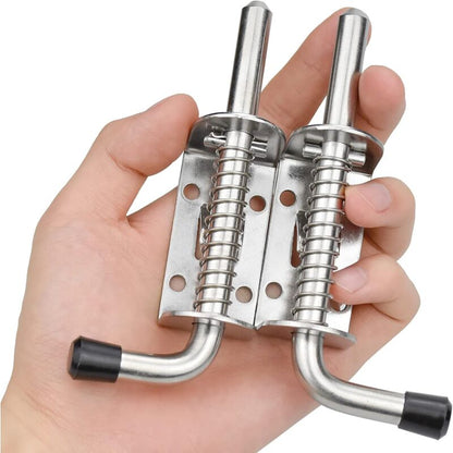 2 pcs Garage Door Lock Spring Latch Steel Spring Bolts Door Latches And Bolts 128Mm For Garage Door Garden Shed