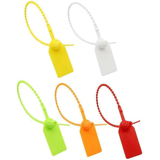 Cable Tie Tags, 100 pcs Plastic Cable Tie Tags, Self-Locking Brand Label, For Clothing Shoes Handbags Logistics.