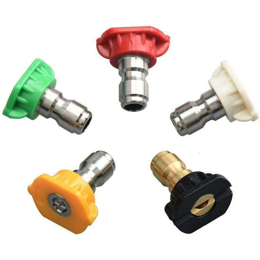 Pressure Washer Spray Nozzle Tips, 1/4 Degree Quick Connect, Multi-Degree Pressure Washer Parts.