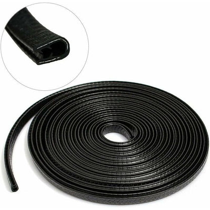 Car Door Edge Guards 4M Car Bumper Protector Rubber And Metal U Shape Door Edge Guard Strip Cars Boat.