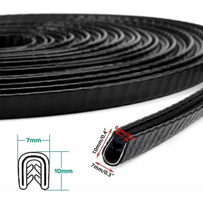 Car Door Edge Guards 4M Car Bumper Protector Rubber And Metal U Shape Door Edge Guard Strip Cars Boat.