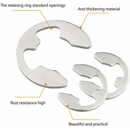 120 pcs 10 Different Sizes Stainless Steel Lock Washers With Box For Wave Groove Machine Automotive Application (Silver).