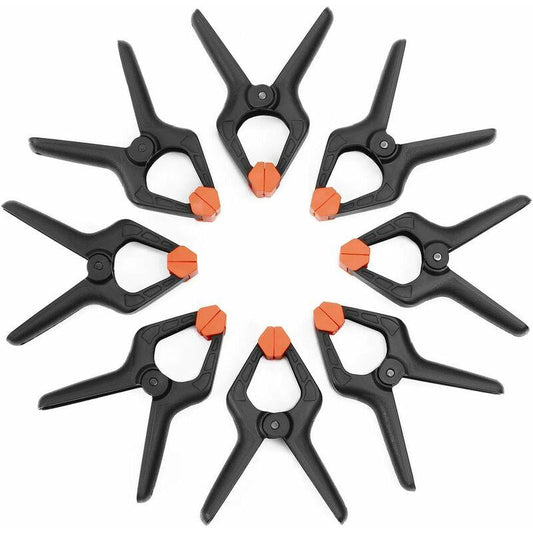 Plastic Spring Clamps, 8 Pieces, Opening Up To 25.4Mm, Clamp For Decoration, Woodworking And Photography Studio.