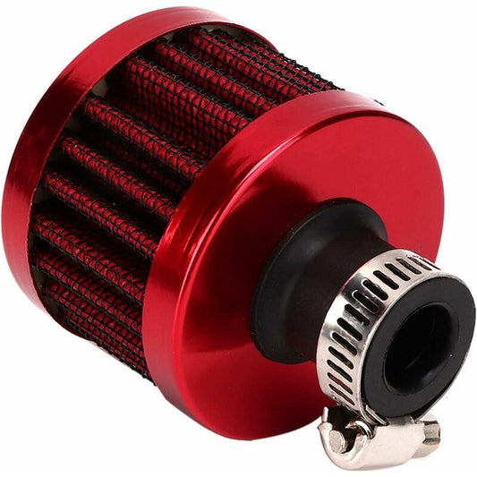 Air Filter, 25Mm 1In Mini Cold Crankcase Breather Turbo Fan Air Intake Filter For Car Motorcycle(Red).