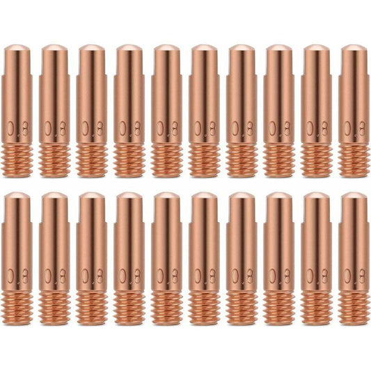 Mig Contact Nozzle, Welding Contact Tips, 20 pcs Copper Contact Tip For 15Ak Mig Welding Torch Consumables(0.8).