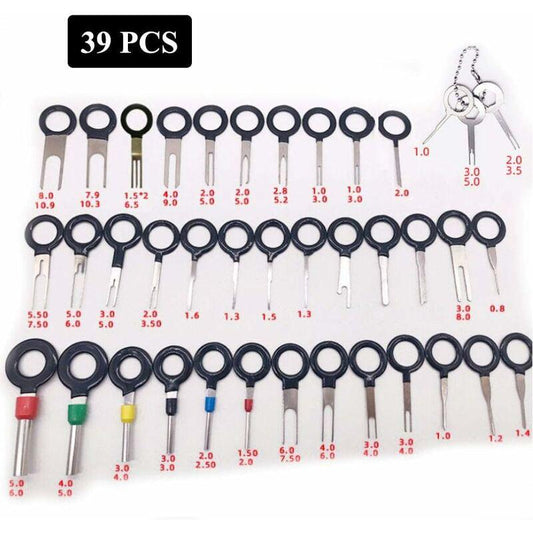 39 pcs Terminal Removal Tool Kit Terminal Removal Tool Connector Pin Extractor Car Electrical Wiring Crimp Connector.