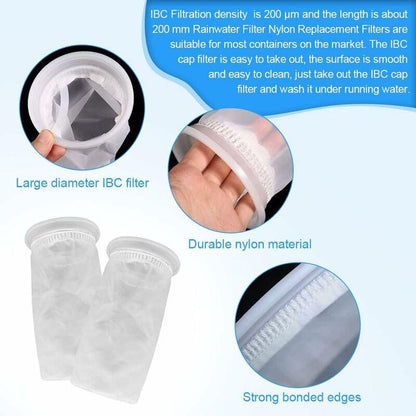 2 pcs Nylon Ibc Filter, Ibc Rainwater Tank Filter Washable Ibc Replacement Filter Nylon Lid Filter - Ibc Tank Lid.