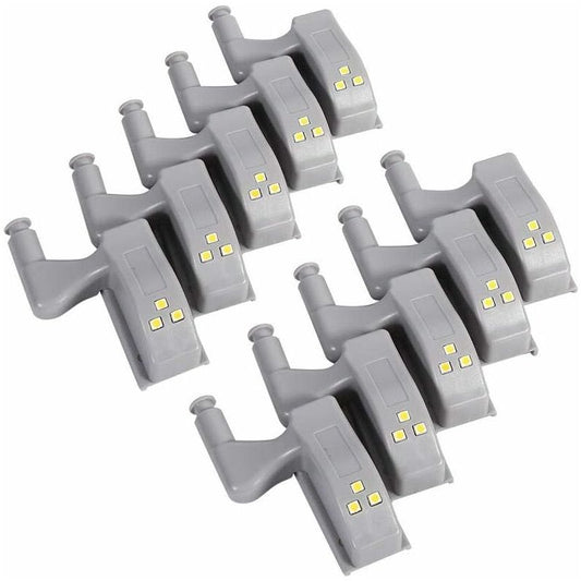 10 pcs LED Hinge Sensor Light For Cupboard Wardrobe Kitchen Night Lamp Wardrobe Cabinet Night Light