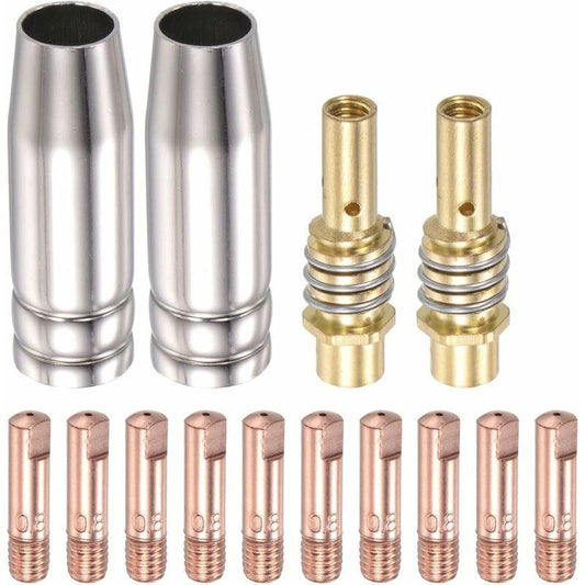 Melt Inert Gas (Mig) Welding Torch Accessory Kit 0.8Mm Conductive Contact Tip Nozzle Connection Bar 15Ak Consumables,.