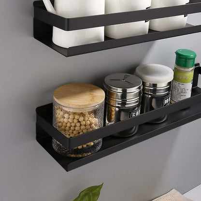 Bathroom Shelf Wall Mounted 20-40Cm Modern Matte Black Bathroom Kitchen Shower Shelf (3010.56Cm)
