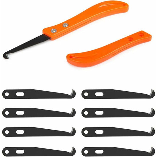 2 pcs Caulking Joint Cleaner Knife + 10 Replaceable Blades - Wall Tile Joint Renovation.