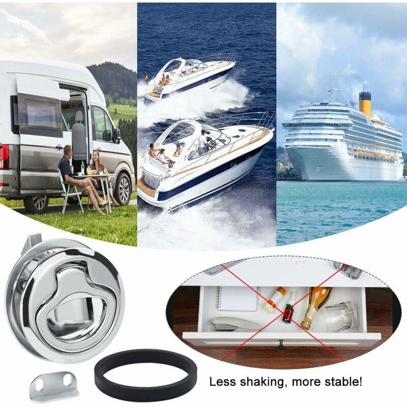 2 pcs Zinc Alloy Flush Hatch Latch Boat Hatch Latch Boat Pull Latch Flush Hatch Latch Lock For Furniture, Drawers,.