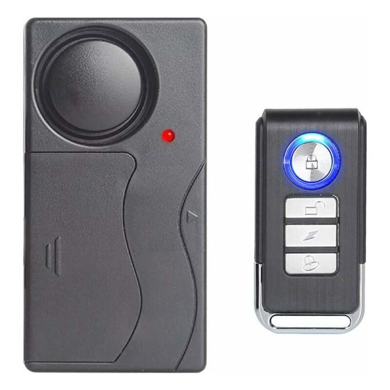 Wireless Vibration Alarm, Anti-Theft For Bicycle/Motorcycle/Car/Vehicles/Door/Window, 110Db Sound (Remote Control.