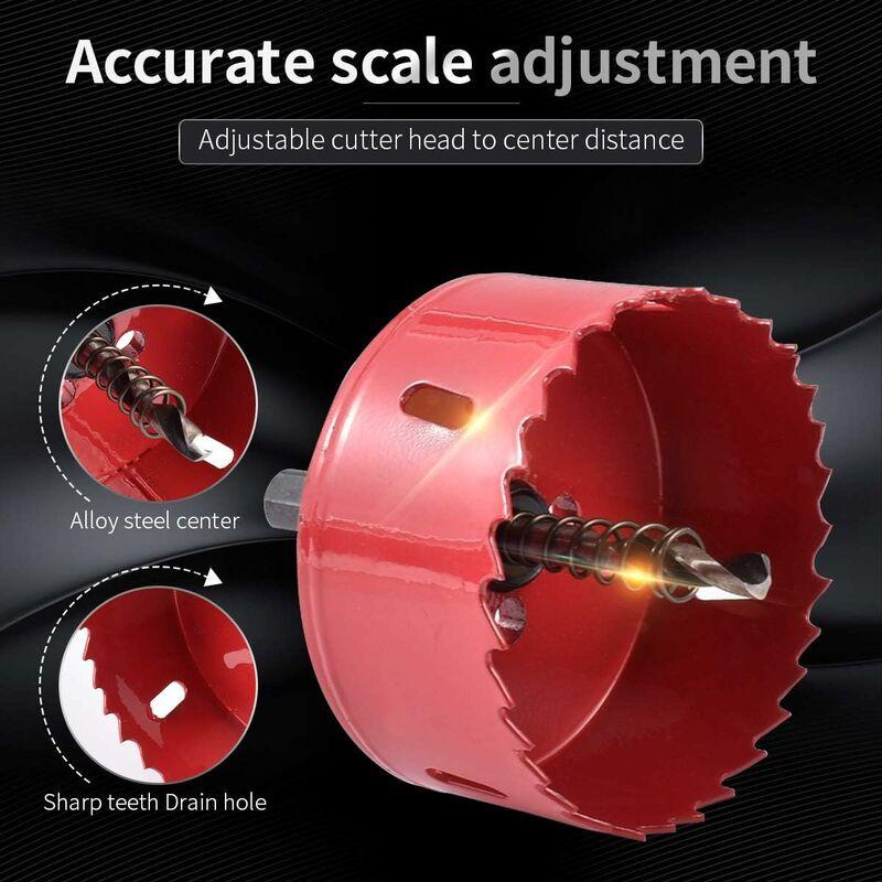 M42 Hss Bi-Metal Hole Saw 105Mm, Hole Saw For Iron, Aluminum, Wood, Drywall, Pipe, Plastic, Fiberboard.