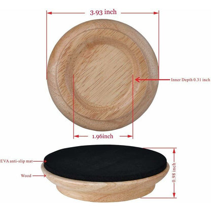 4 pcs Set Hardwood Cups - Furniture Leg Protector Pads Natural Oak.