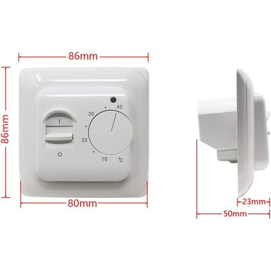Manual Electric Underfloor Heating ROom Thermostat With Sensor Ac 220V 16A, Mechanical Underfloor Heating Thermostat.