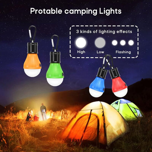 4 Pack LED Camping Lights Hiking Fishing Emergency Light Waterproof Battery Powered LED Indoor Outdoor Lighting.