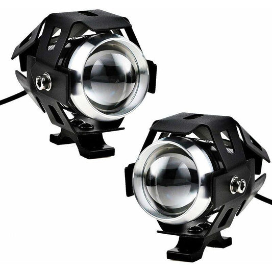 2 pcs 125W Motorcycle Headlight Extra LED Fog Light Motorbike Spotlight 1200Lm U5 Waterproof Motorcycle Scooter 4.