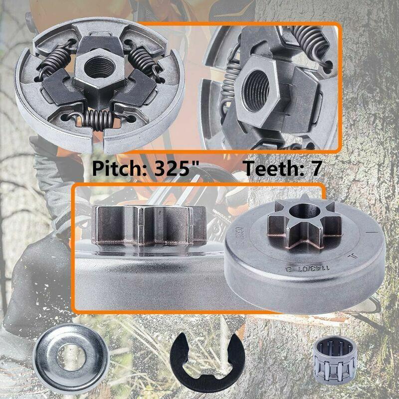 Clutch Drum .325 Clutch Drum Bearing Kit For Stihl Ms261C Ms271C Ms291C Ms240 Ms260 Ms270 Ms280 Chainsaw Replacement.