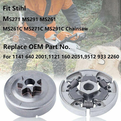 Clutch Drum .325 Clutch Drum Bearing Kit For Stihl Ms261C Ms271C Ms291C Ms240 Ms260 Ms270 Ms280 Chainsaw Replacement.
