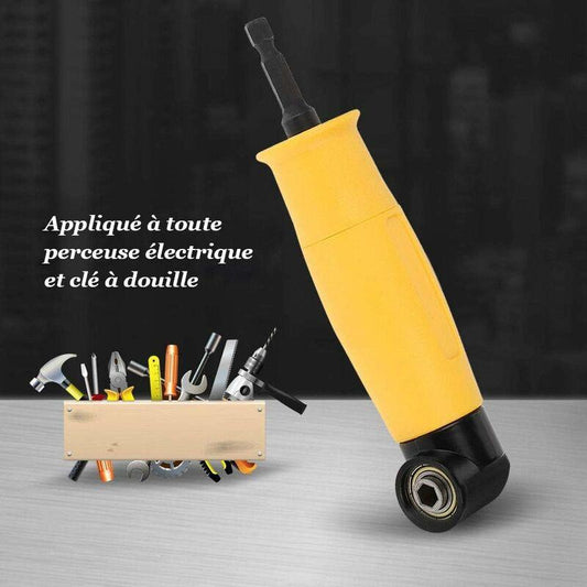 90 Degree Right Angle Drill Adapter Yellow Angle Driver 6.35Mm Hex Shank Driver And Screwdriver Drill Attachment With.
