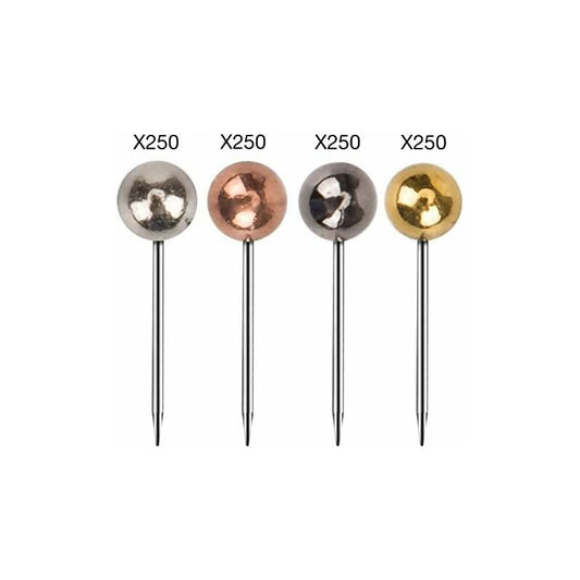 1000 Pieces Push Pins Map Thumbtacks Push Pins For Cork Board, Fabric Marking, 1/8 Inch ROund Metal Head