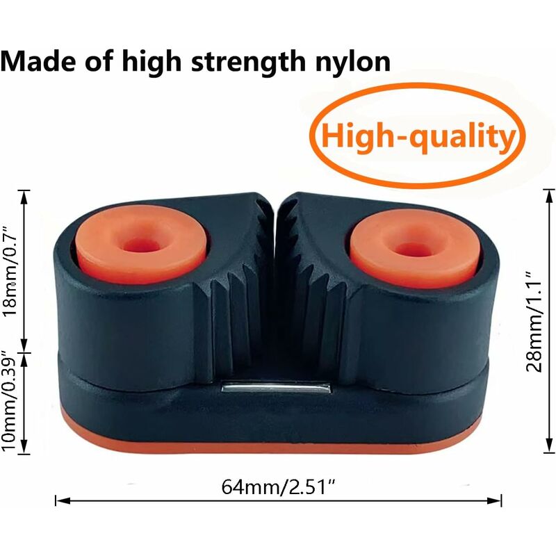 Ball Bearing Cam Cleat Marine Boat Quick Entry ROpe Cam Cleat Wire Fairlead Sailing Sailboat Equipment.