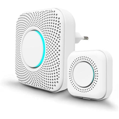 Wireless Doorbell 150M, LED Indicator, 36 Melodies With 4 Volume Levels, 1 Transmitter And 1 Spare, Wireless Home Chime.