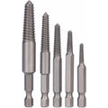 Screw Drill Bits, Stud Removal Tool, 5 pcs Broken Screw Extractor Hex Shank Fine Teeth DAmaged Bolt Removal Tool.