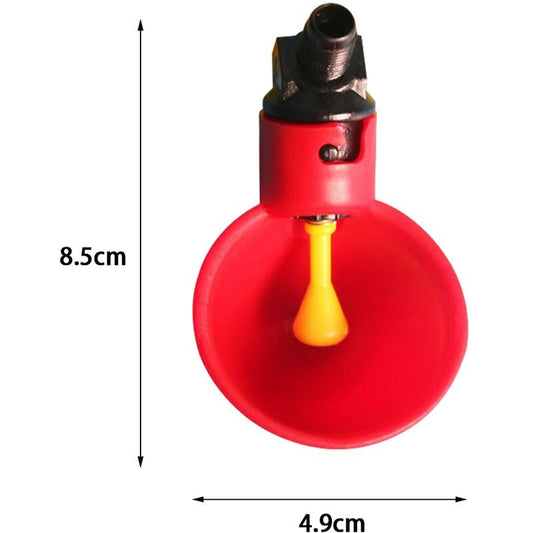 10 pcs Poultry Drinking Water Cups Automatic Plastic Chicken Cage Water Bowls Quail Piegon Waterers For Livestock