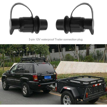 2 pcs 3 Pin 12V Power Sockets For Trailer Tractor Machinery Vehicle Rv Caravan Truck Motorhome Boat With Waterproof.