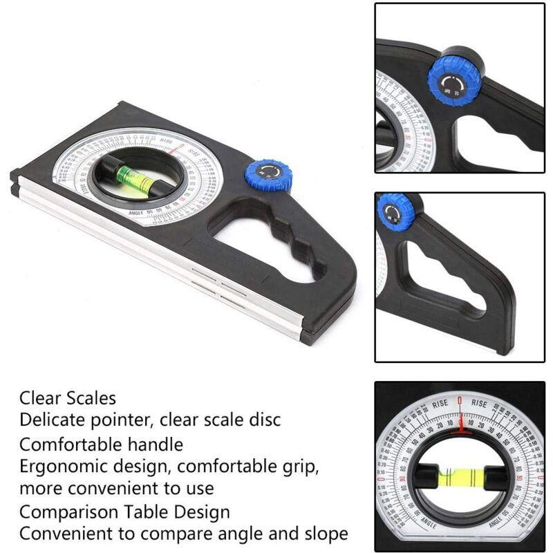 Inclinometer Universal Slope Measuring Ruler Multifunction Angle Meter Engineering Horizontal Measuring Angle.