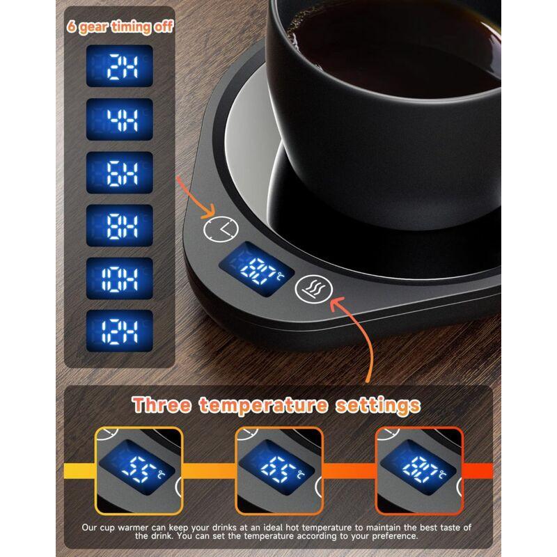Coffee Mug Warmer With 3 Temperature Settings Electric Beverage Warmer Auto Shut-Off, Coffee, Tea And Milk Warmer For.