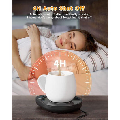 Coffee Mug Warmer With 3 Temperature Settings Electric Beverage Warmer Auto Shut-Off, Coffee, Tea And Milk Warmer For.