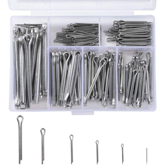 230 pcs Stainless Steel Cotter Pins M1 M2.5 M3 M4 M5 Retaining Pin Assortment Kit With Storage Box.