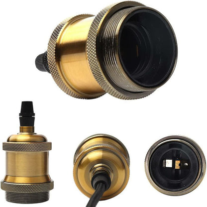 E27 Socket With Switch, 1.2 Meters Fabric Cable Electrical Wire For Bulb Socket/Edison Retro Pendant Light/Creative