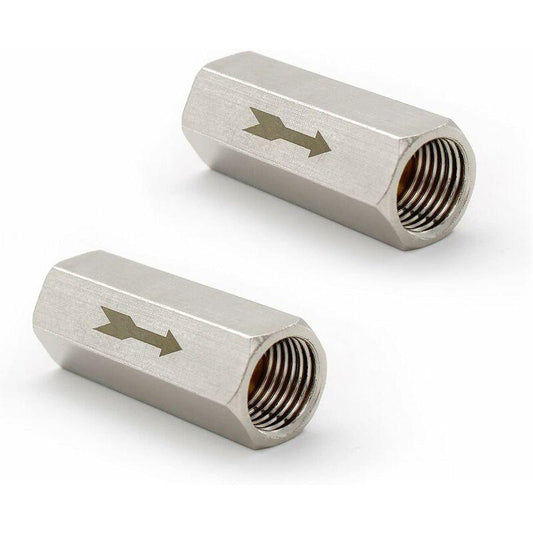 2 pcs 1/4" Check Valve Hexagonal Air Check Valve, One Way Check Valve, For Boiler Pressure Tank.