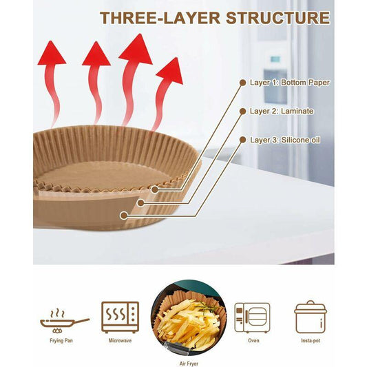 Air Fryer Paper Sheets 120 Pieces, Air Fryer Paper Liner, Air Fryer Parchment Paper, ROund Air Fryer Paper(16 4.5).