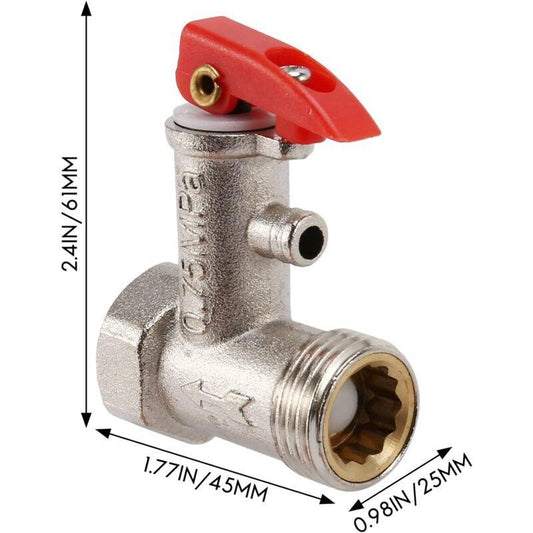 1/2 Pt Sleeve Electric Water Boiler Safety Valve 0.75Mpa Temperature And Pressure Relief Valve For Water Heater System.