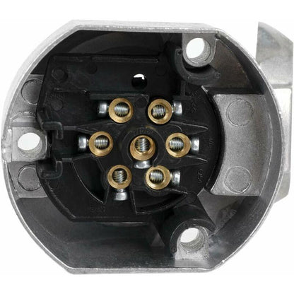 7 Pin Aluminum Alloy 7 Pin Electrical Trailer Socket Car Light Connectors For Boats, Caravans, Motorhomes Or Other.
