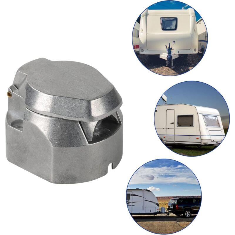 7 Pin Aluminum Alloy 7 Pin Electrical Trailer Socket Car Light Connectors For Boats, Caravans, Motorhomes Or Other.