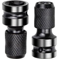 2 pcs Socket Adapters 1/2" Square Drive To 1/4" Impact Wrench Adapter Quick Release Converter For Impact Ratchet Wrench.