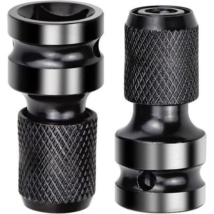 2 pcs Socket Adapters 1/2" Square Drive To 1/4" Impact Wrench Adapter Quick Release Converter For Impact Ratchet Wrench.