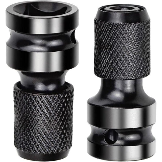 2 pcs Socket Adapters 1/2" Square Drive To 1/4" Impact Wrench Adapter Quick Release Converter For Impact Ratchet Wrench.